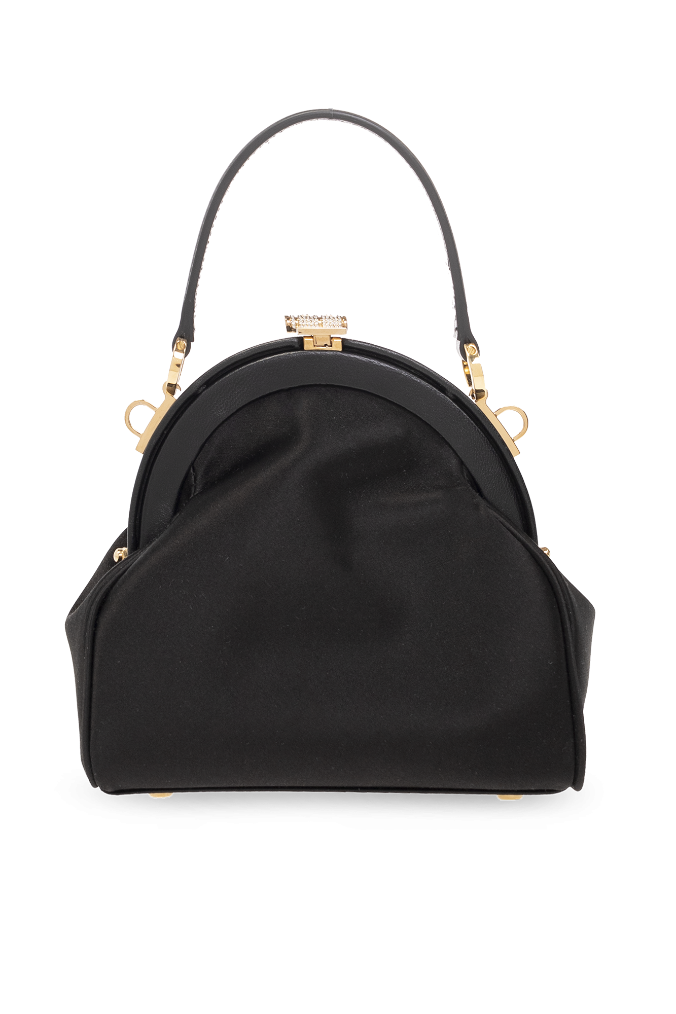 Black satin shoulder discount bag